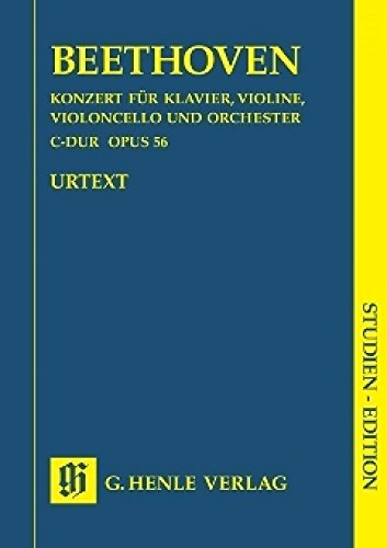 Konzert C-Dur Op 56 (Tripelkonzert). Studien-Edition: Besetzung: Klaviertrios (Studien-Editionen: Studienpartituren)